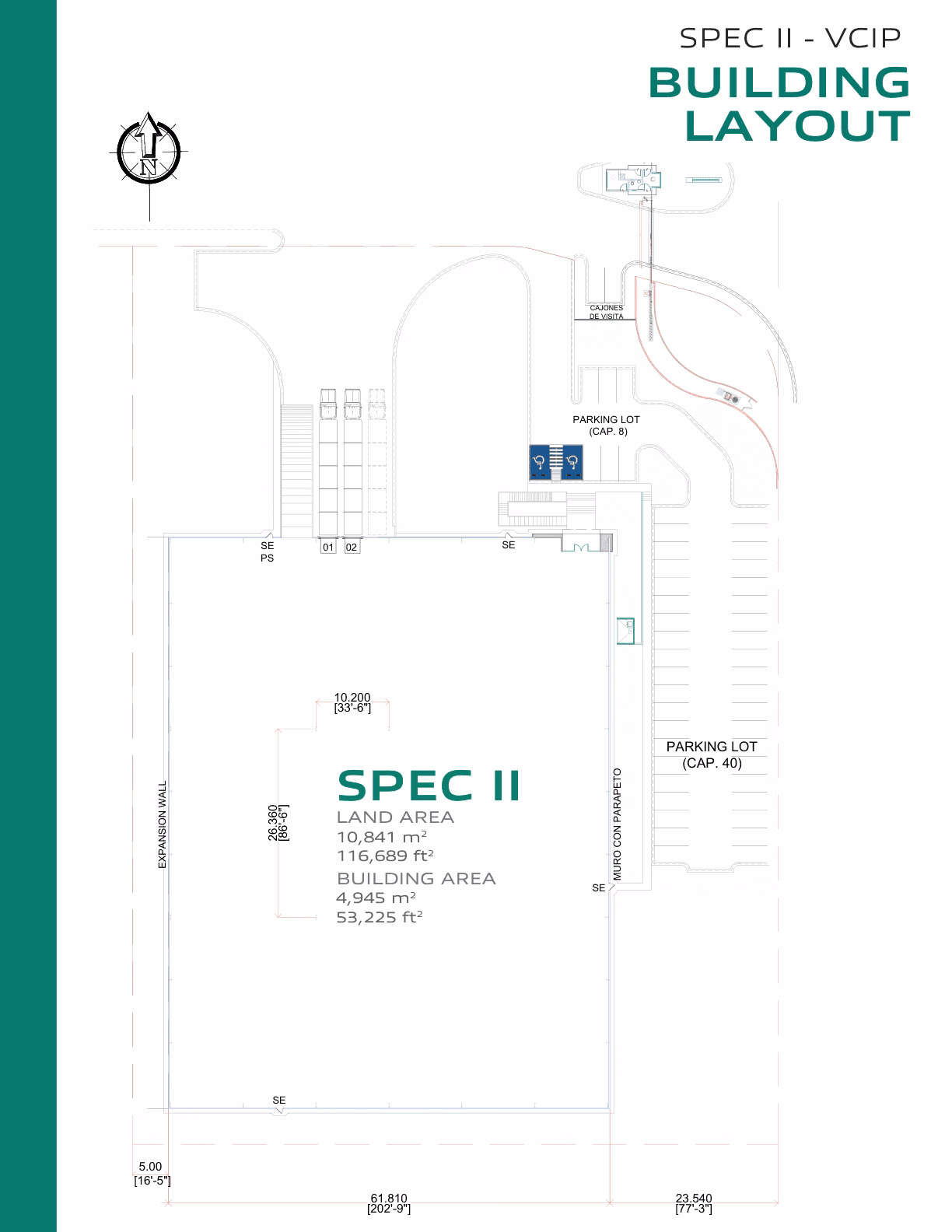 Floor plan of the 4945 m² in Celaya