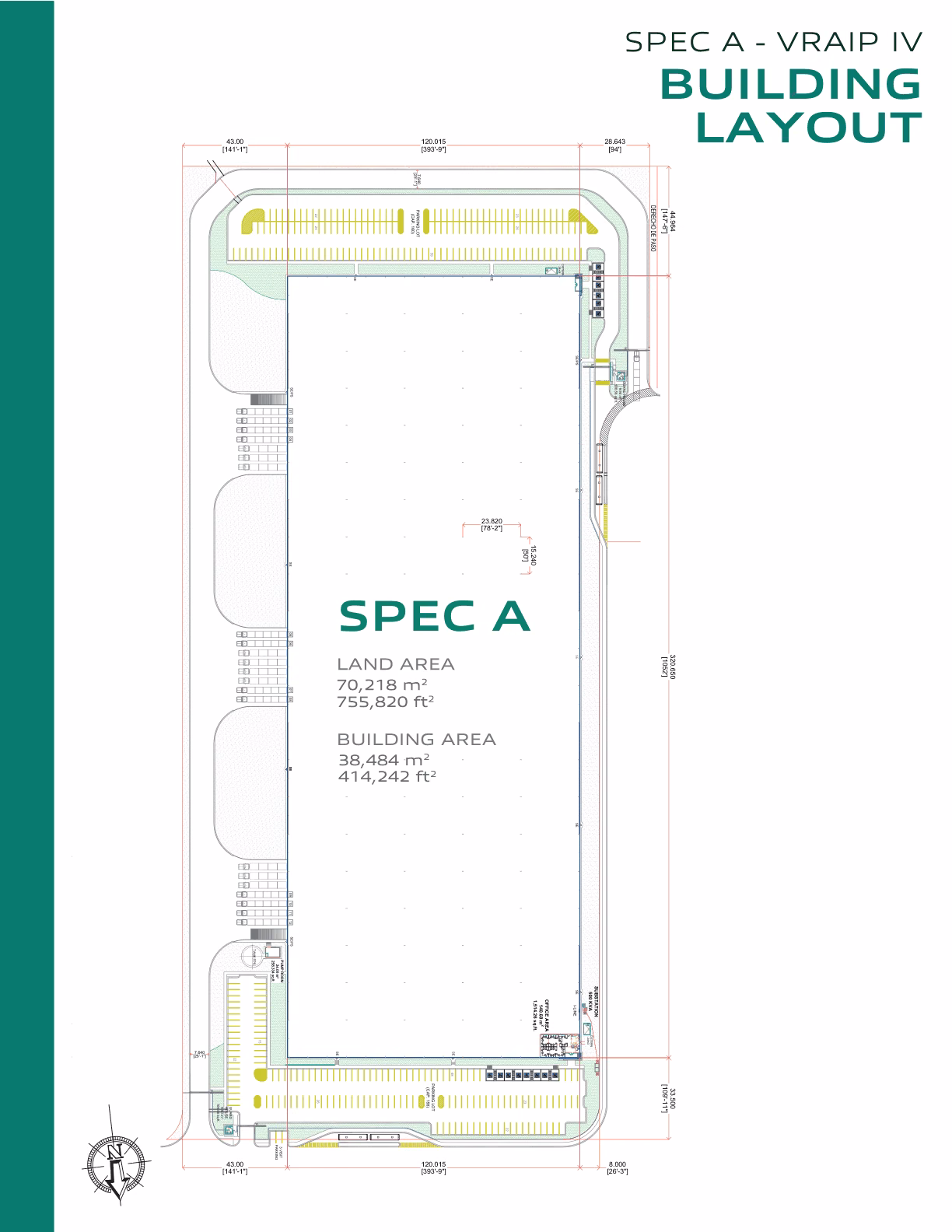 Floor plan of the 38484 m² in Ramos Arizpe