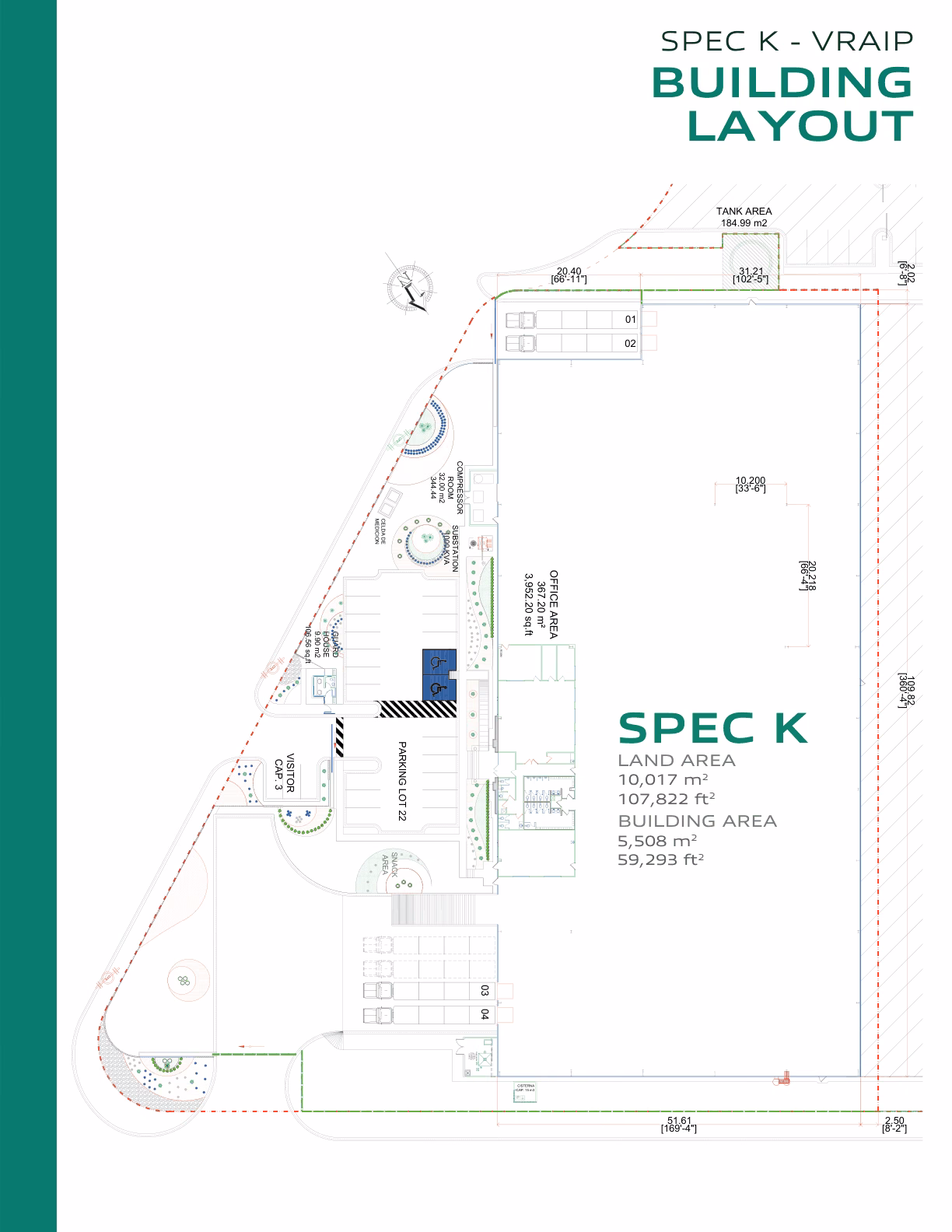 Floor plan of the 5508 m² in Ramos Arizpe